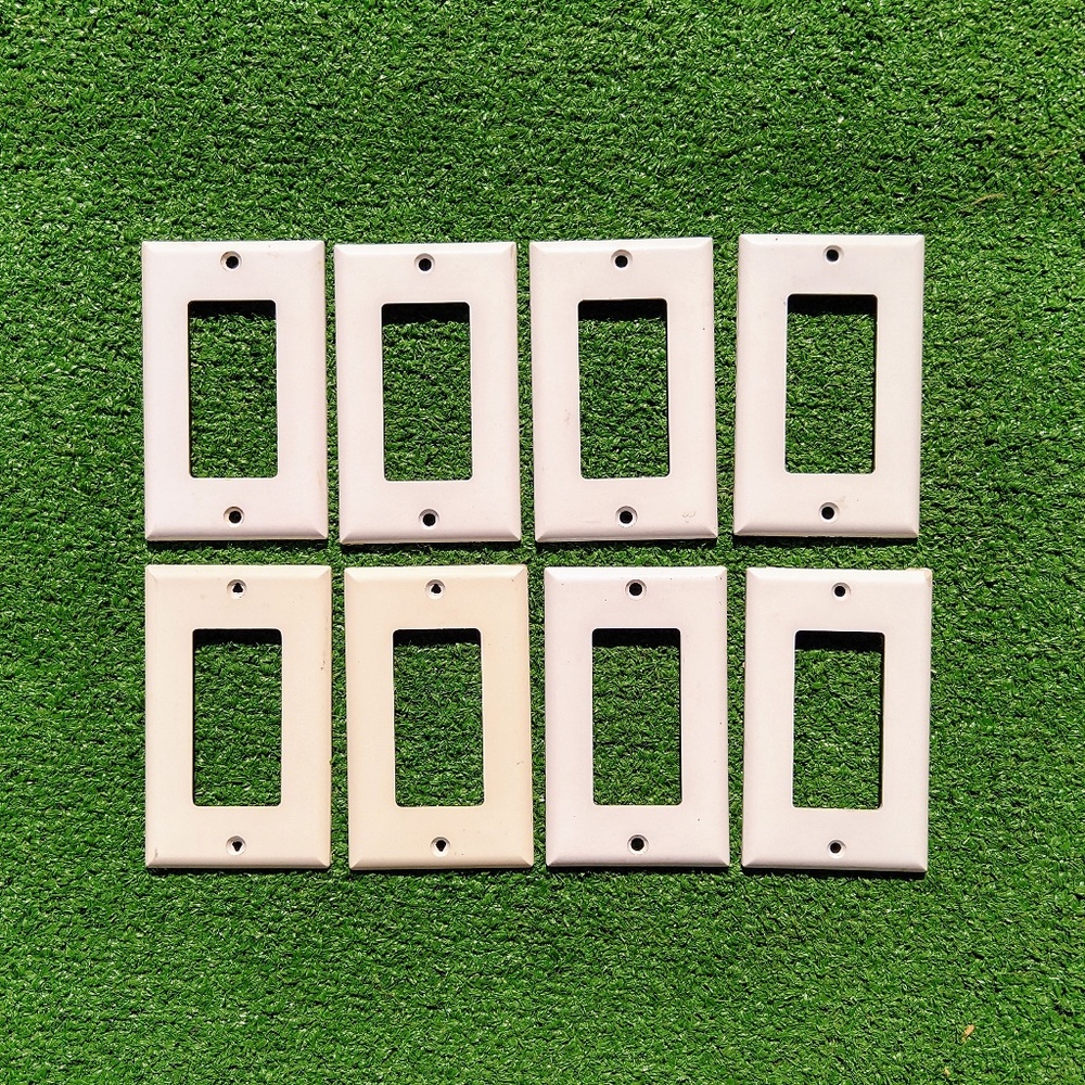 Eagle Eggshell Wall Plate Electric Outlet Switch Cover USED 8pc Set #15FF/4A